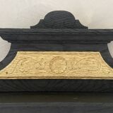Large mirror in black and gold oak