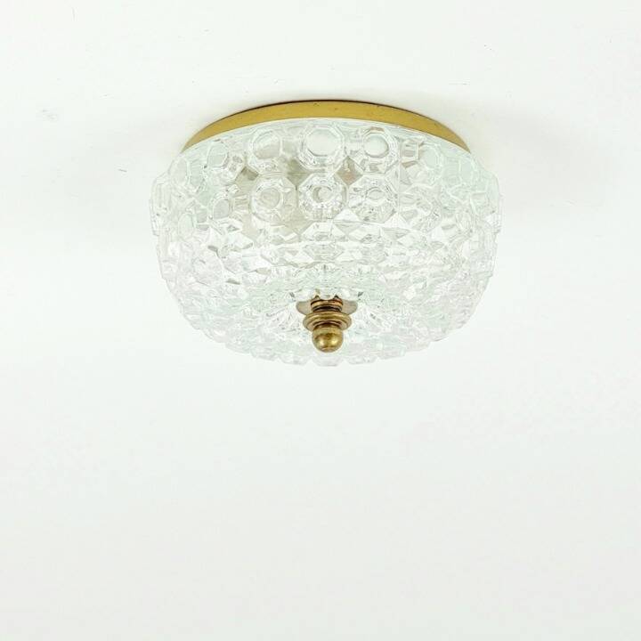 Pair of Mid-Century Diamond Glass Wall Lights H. Tynell for Limburg, 1970s