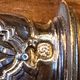 Silver-handled pie server Minerve, golden blade, Louis style.