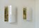 Pair of brass and perspex wall lights, Fagerhult Sweden 1970
