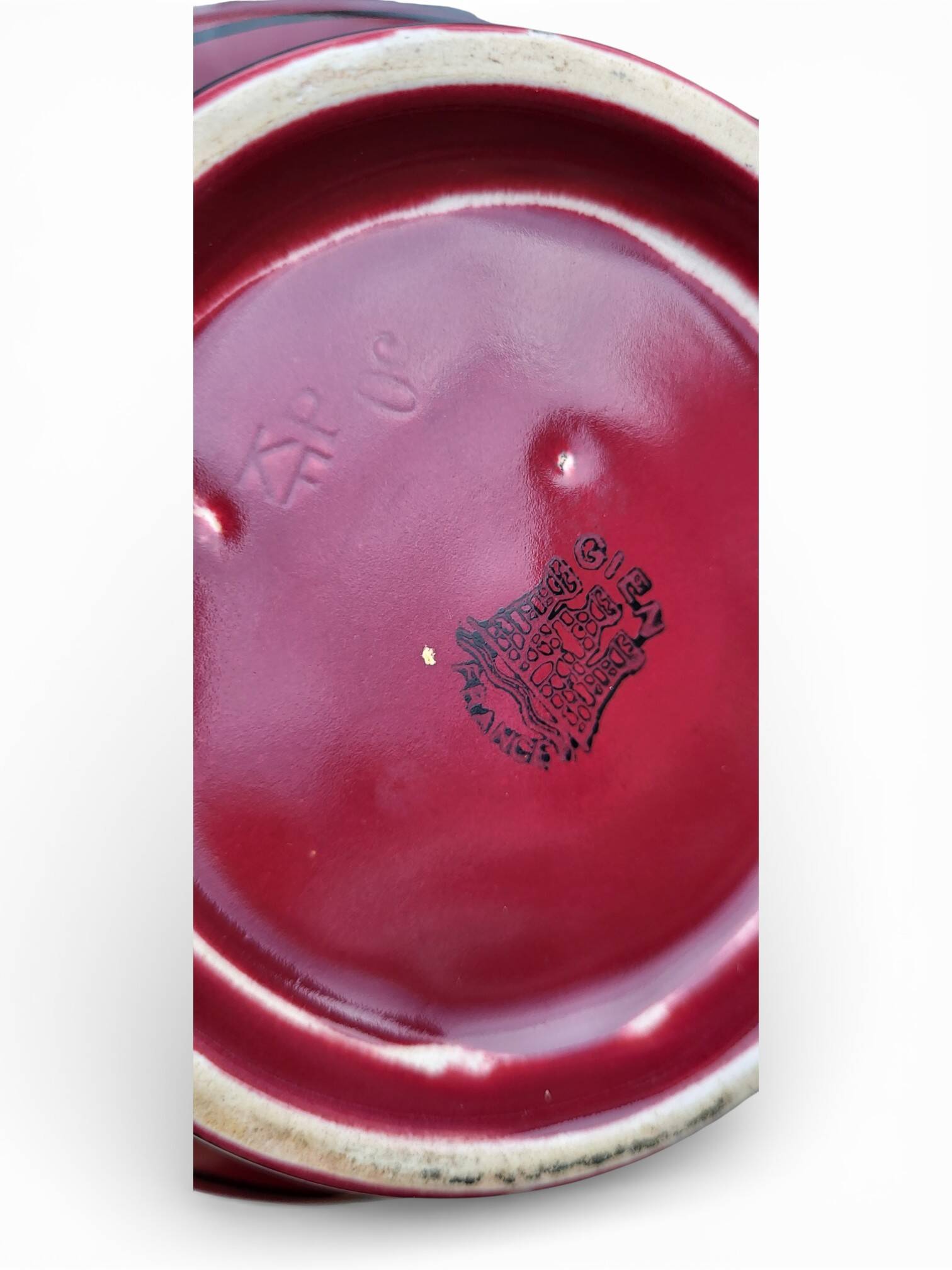 Earthenware vase from Gien 1940-60