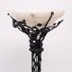 Edgar Brandt style Art Deco floor lamp in wrought iron with alabaster cup