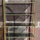 Shelf faux bamboo gold metal