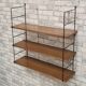 Etagère  scandinave 1960 a 70  tablettes formica brun tres bonne etat