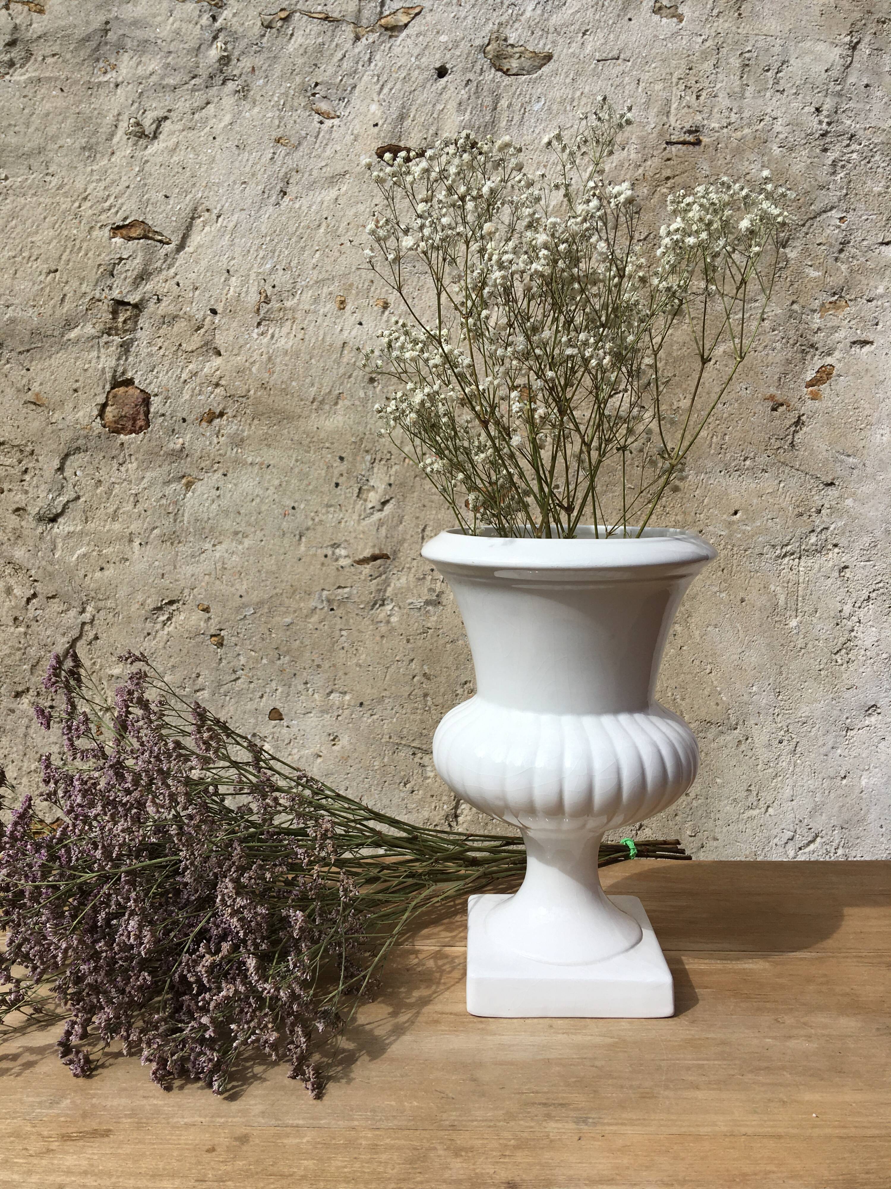 Vase Médicis blanc