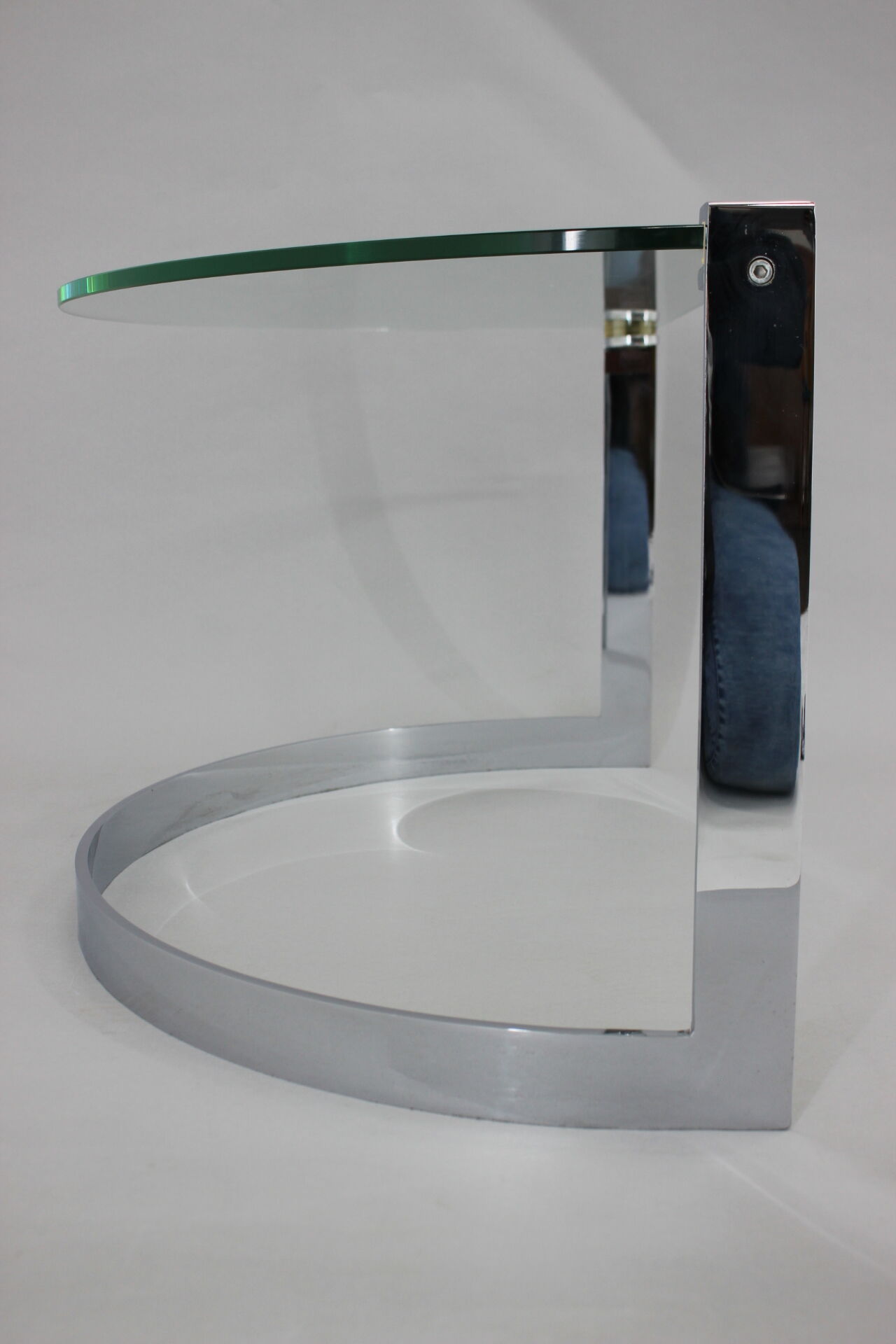 1980s Steel and Glass Side Table by Friedrich Moller for Ronald Schmitt Tische