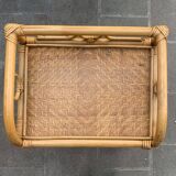 Vintage rattan and bamboo chest of drawers