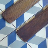Pair of vintage wooden skis