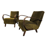 Fauteuils de Jindrich Halabala, années 1940, ensemble de 2