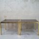 Ensemble de 3 tables basses en laiton minimalistes italiennes, années 1970