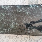 Vintage resin coffee table with a marble effect.