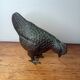 Patinated bronze hen from the Meiji period (1868-1912)