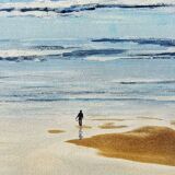 Solitude au bord de la mer 100x100