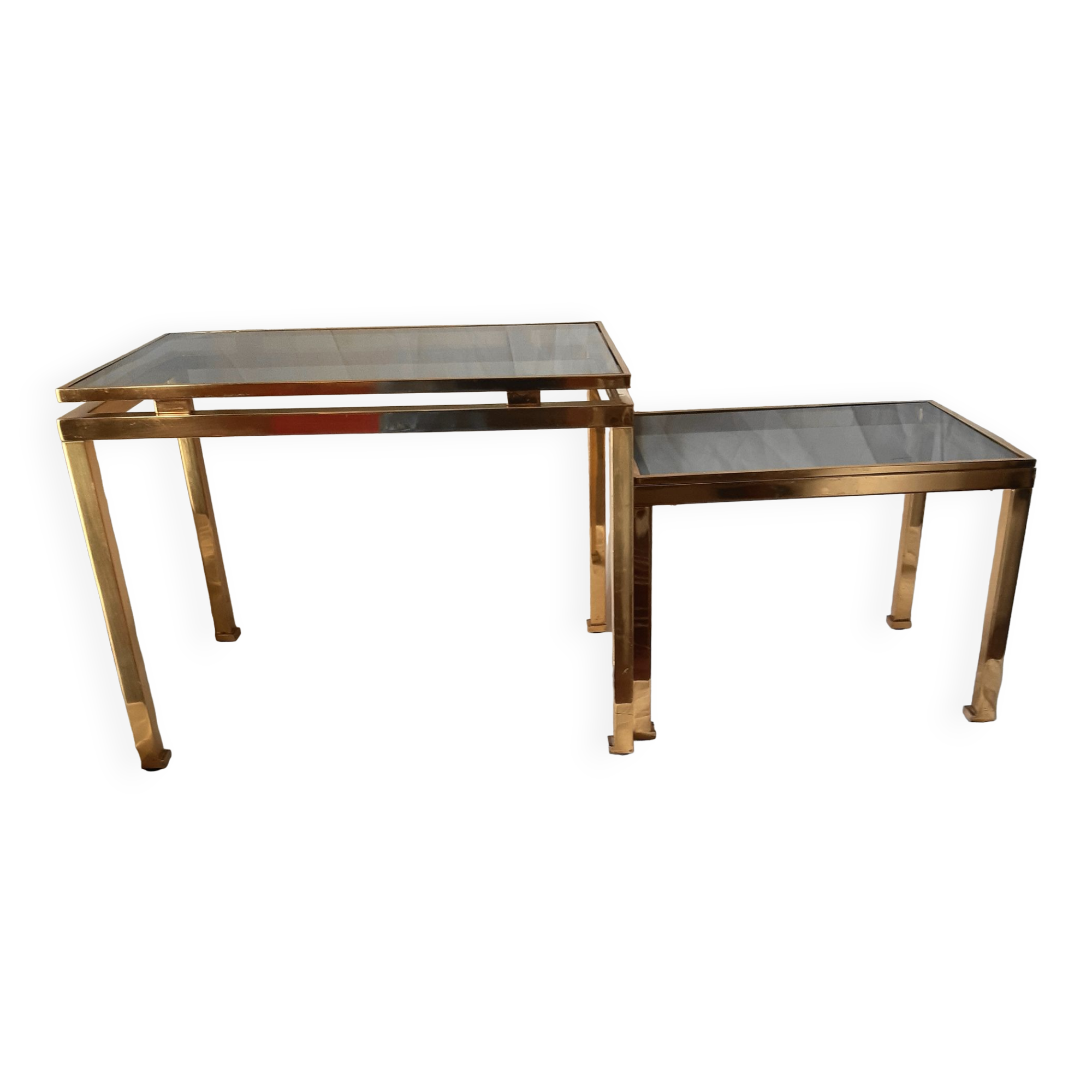 2 nesting tables by Guy Lefèvre for the Maison Jansen of the 70s