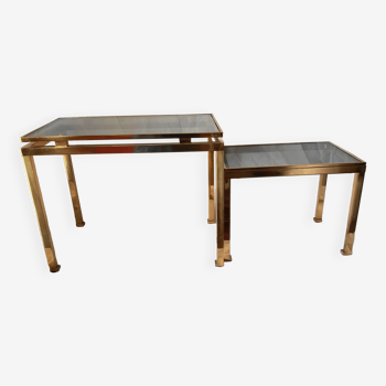 2 tables gigogne de Guy Lefèvre pour la Maison Jansen des années 70