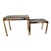 2 tables gigogne de Guy Lefèvre pour la Maison Jansen des années 70