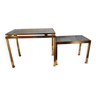 2 nesting tables by Guy Lefèvre for the Maison Jansen of the 70s