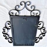 old mirror with scroll decoration around the 1950s/1960s 78x70cm