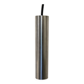 Still brand tube pendant light in polished stainless steel, 1970s, NEW