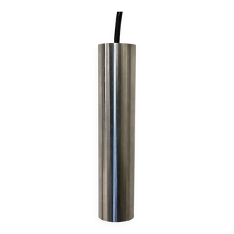 Still brand tube pendant light in polished stainless steel, 1970s, NEW