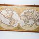 Frame and map "Orbis terrae compendiosa descriptio", Reproduction of an engraving Gérard Mercator