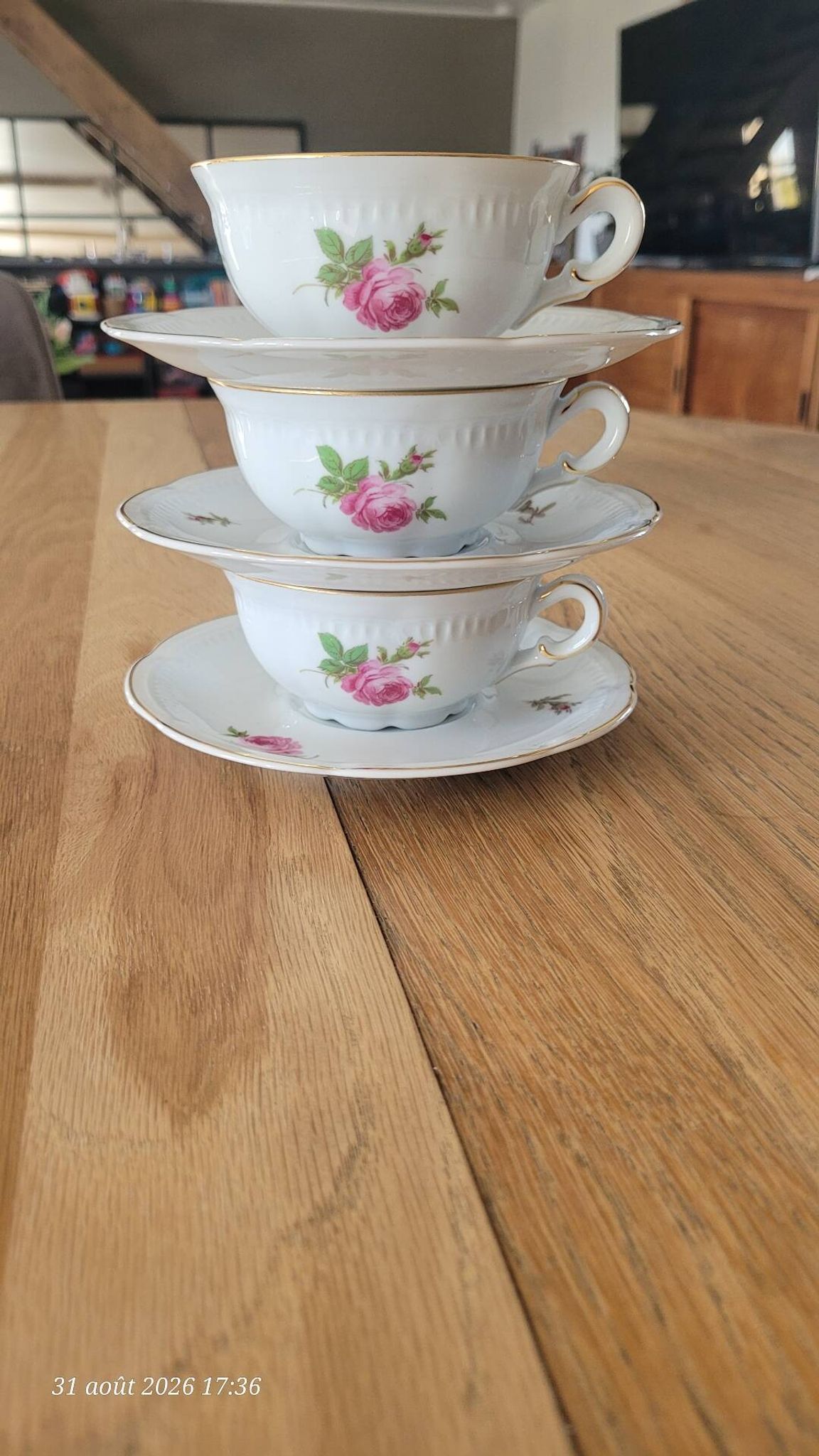 3 vintage Belgian cups from Maison R. Michiels (St Nicolas Waes)