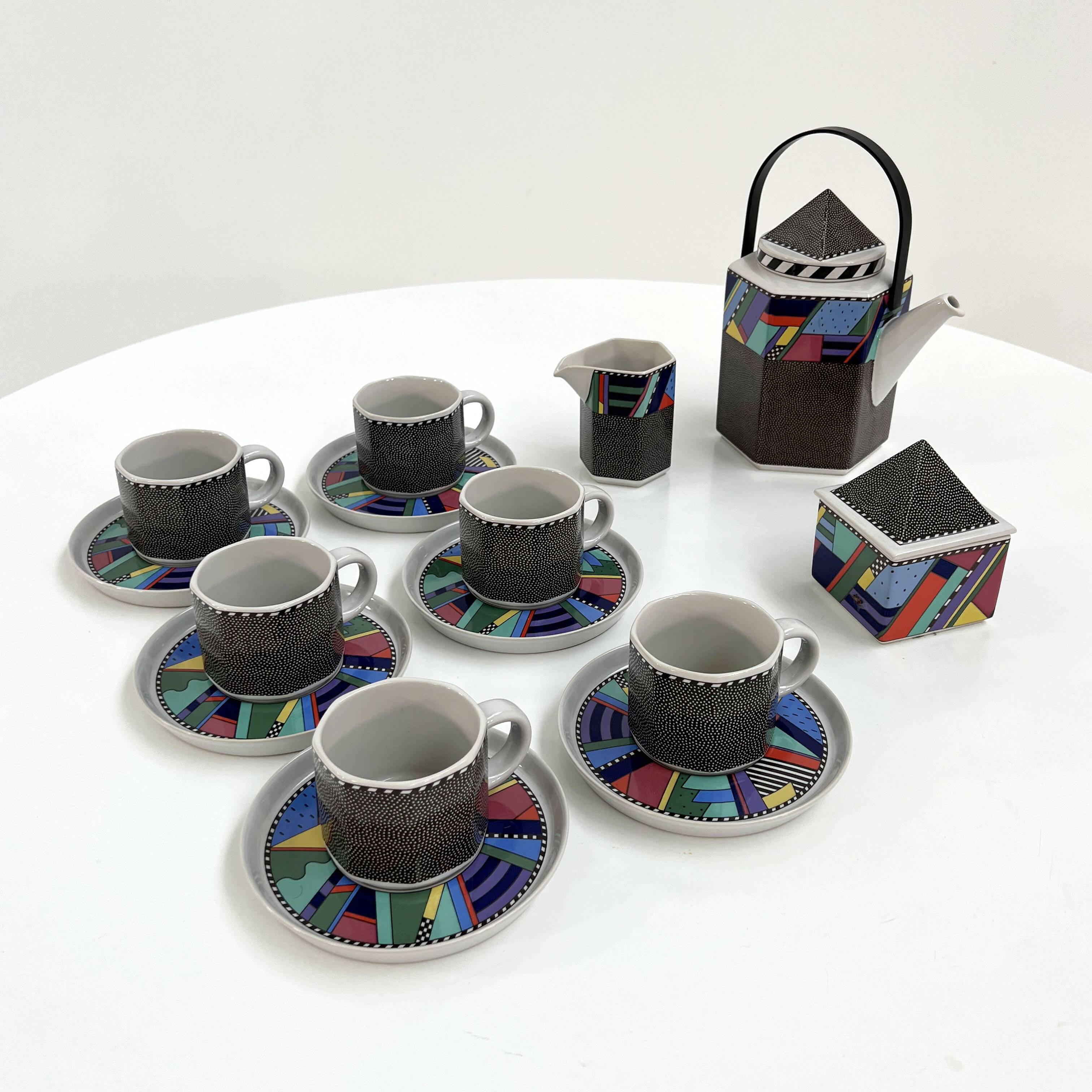 Tea service Scenario Metropol by Barbara Brenner for Rosenthal, 1990