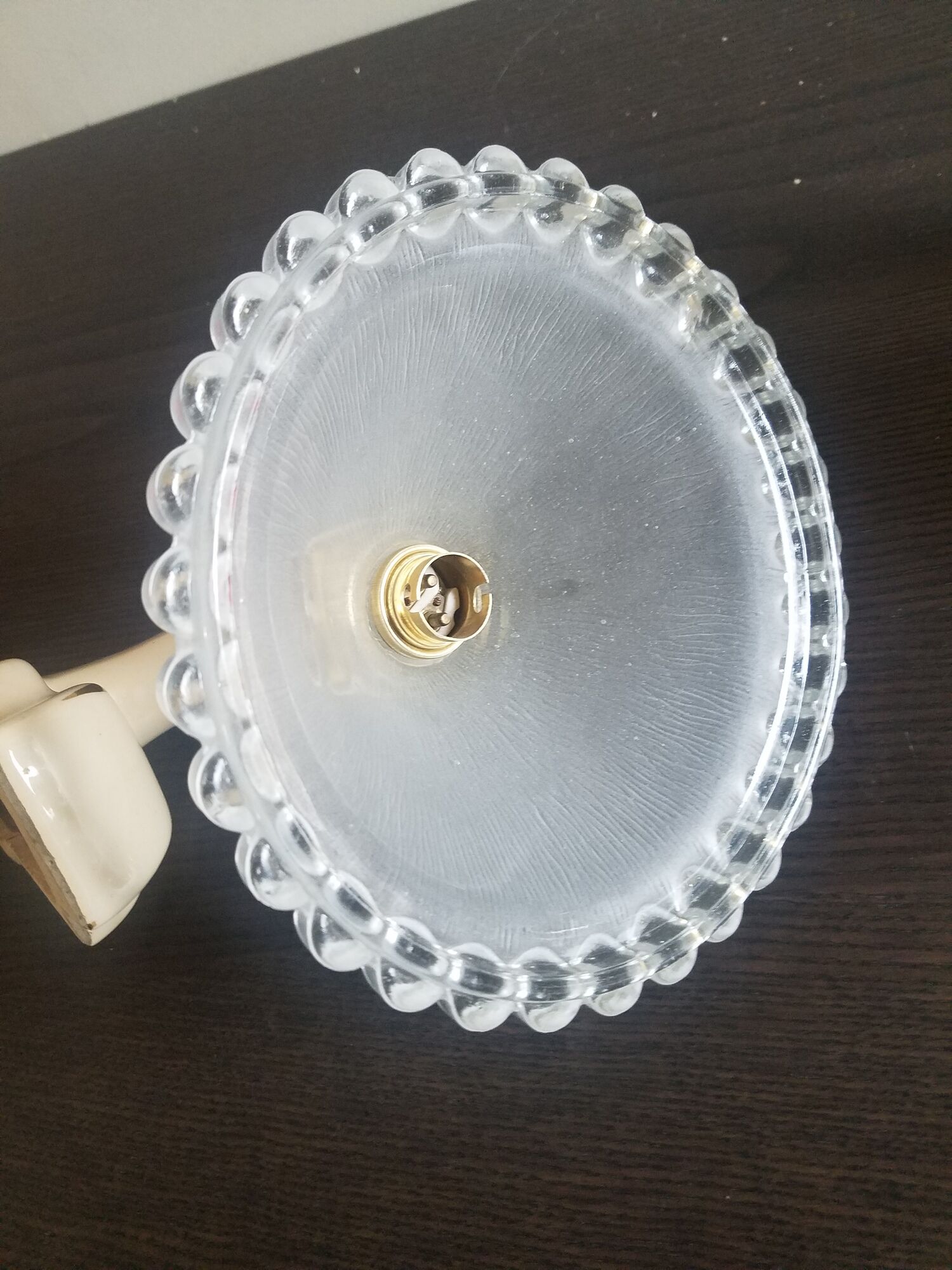 2 art deco wall lights in porcelain and frosted glass