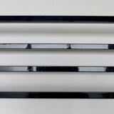 Black and silver art deco double towel rail