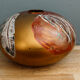 Signed glass ball vase