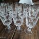 Set of 12 vintage wine glasses in chiseled crystal