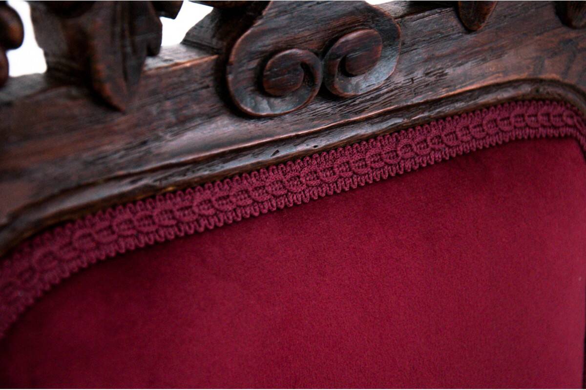 Fauteuil - trône ancien, France, vers 1890.