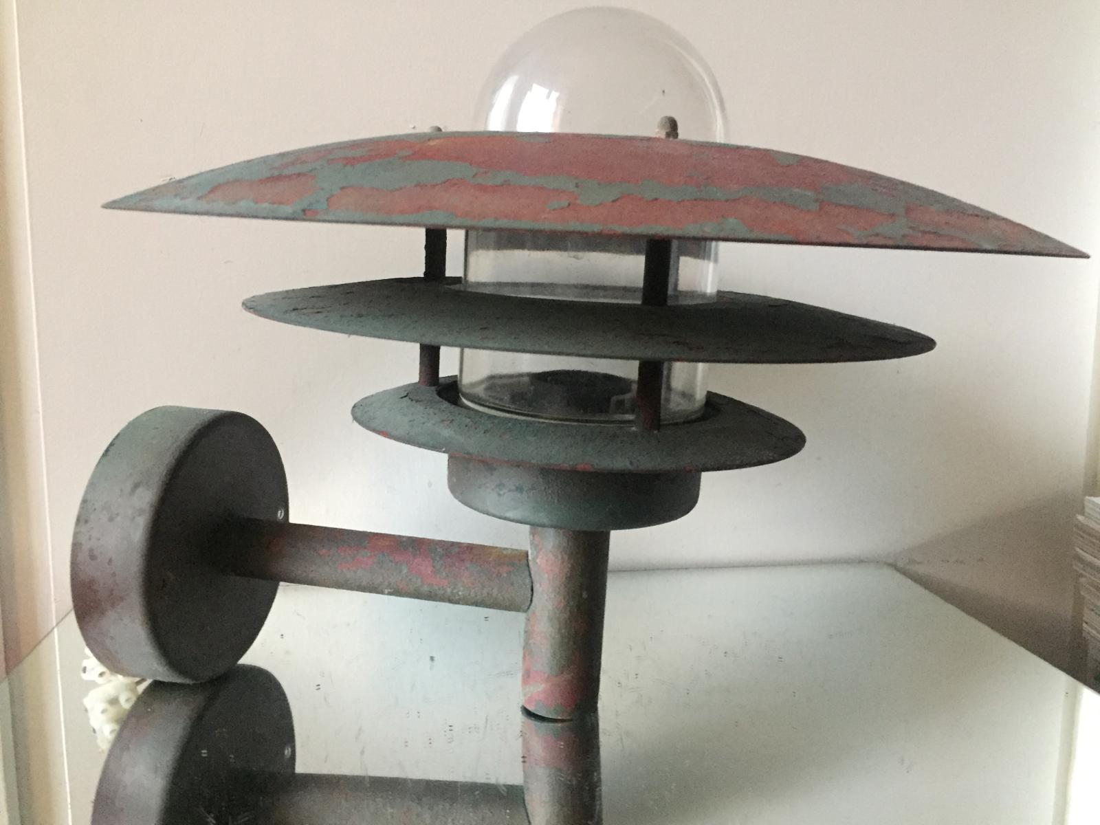 Danish Outdoor wall lamp in Cooper