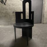 Room Studio Primitive and Modern Oak Sculptural Chair