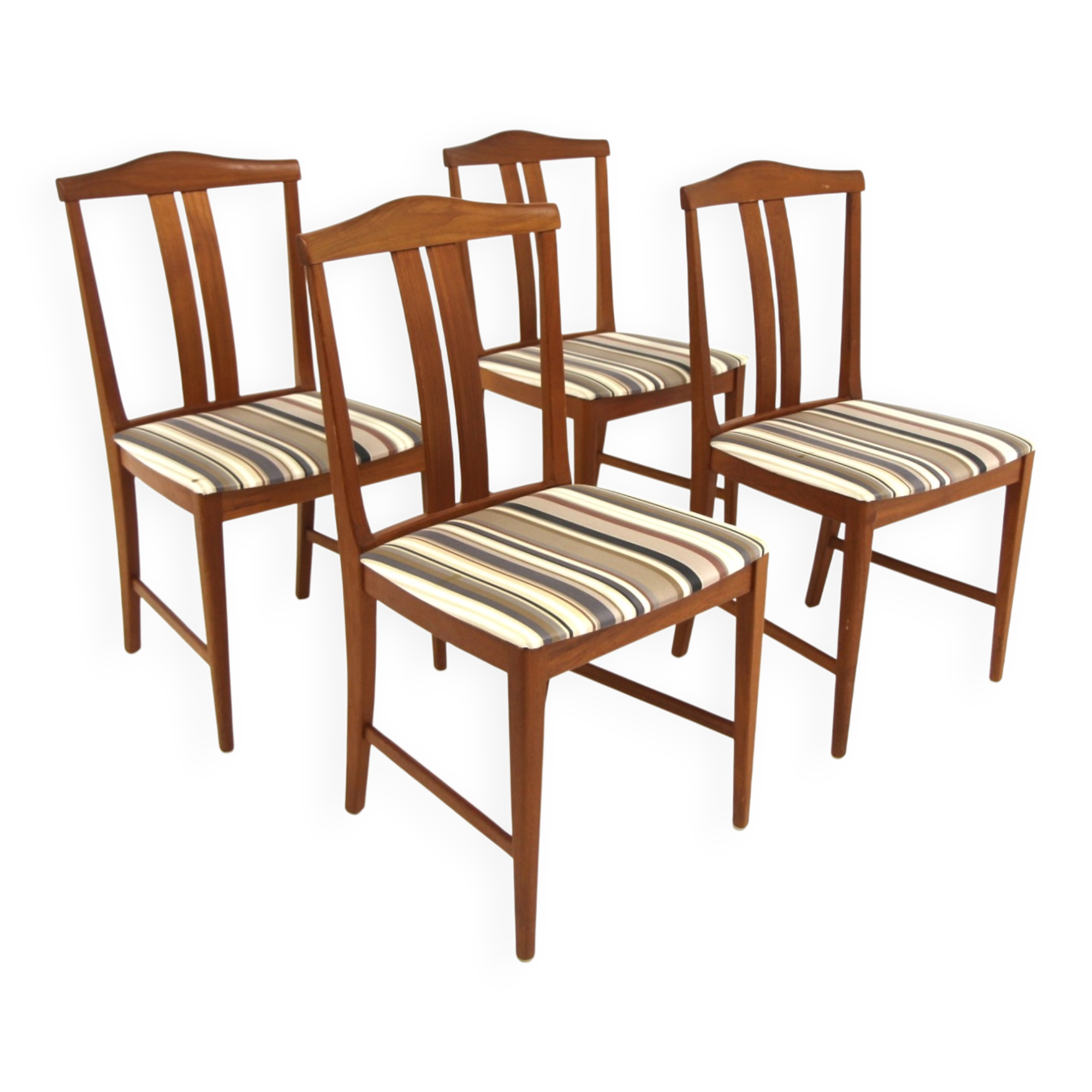 Set of 4 Scandinavian teak chairs, Karl Erik Ekselius, JOC, Sweden, 19
