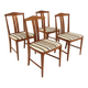 Set of 4 Scandinavian teak chairs, Karl Erik Ekselius, JOC, Sweden, 19