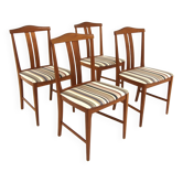 Set de 4 chaises scandinave en teck, Karl Erik Ekselius, JOC, Suède, 19