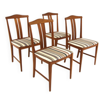 Set of 4 Scandinavian teak chairs, Karl Erik Ekselius, JOC, Sweden, 19