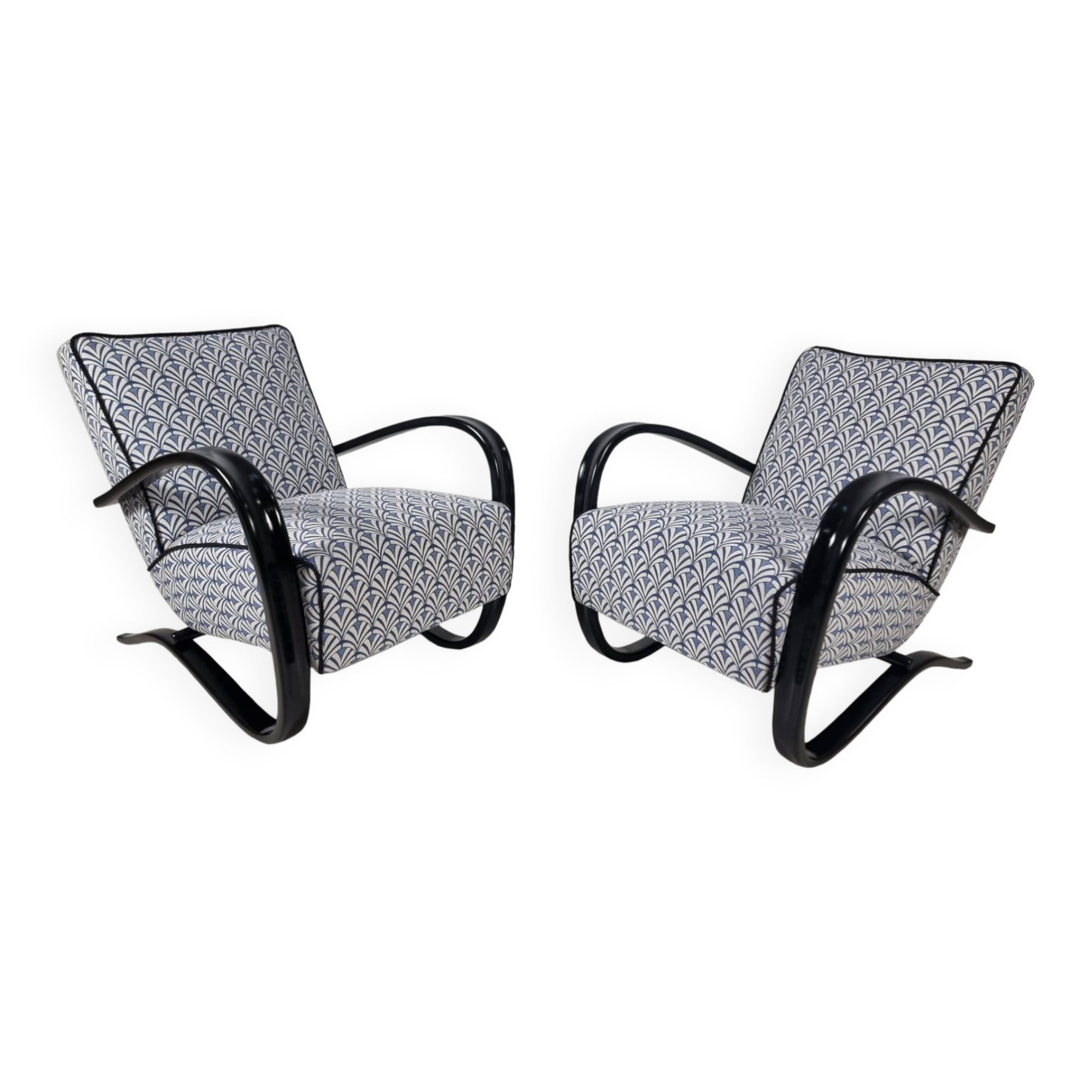 H 269 Armchairs by Jindřich Halabala for Up Závody, 1940s, Set of 2