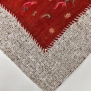 3x5 Red Contemporary Vintage Kilim Rug, 105x149Cm