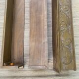 Old wooden curtain cover