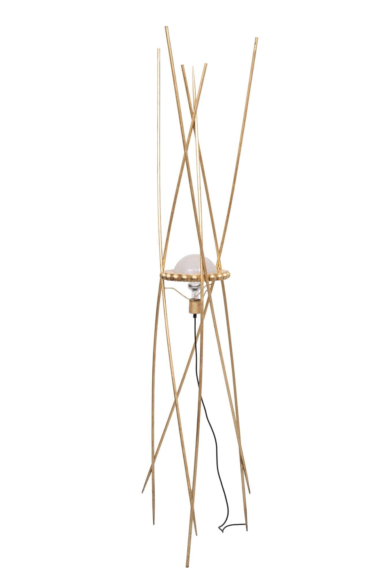 Mikado Antique Gold Art floor lamp 1980s Italy