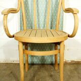 Viennese curved wooden bistro armchair