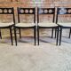4 chaises bois vintage 70"