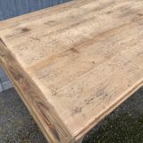 large farm table 185 cm in raw natural fir wood