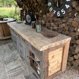 Meuble métier rénové bois massif