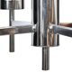 Vintage chandelier in chrome metal and glass