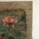 Huile sur toile ancienne Bouquet de roses