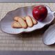 Banana leaf shaped barbotine dish and bowl