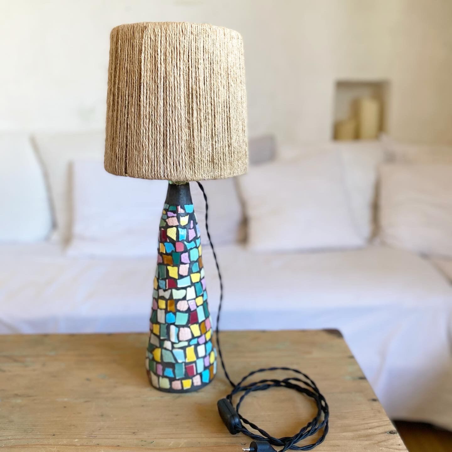 Pair of picassiette lamps